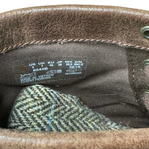 Timberland Women's Bramhall 6 Inch Harris Tweed Brown Lace Up Boots - Size 9 - Picture 9 of 9